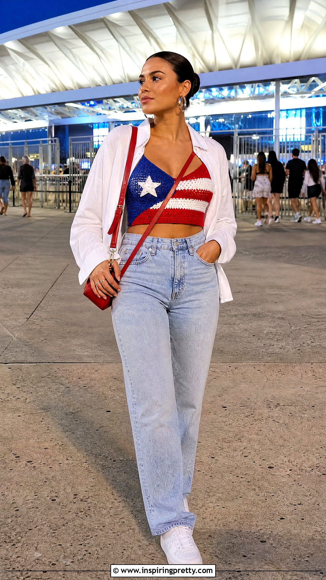 Puerto Rican Flag Crochet Top With Light Wash Jeans - 25 Puerto Rican Flag Crochet Top outfit ideas