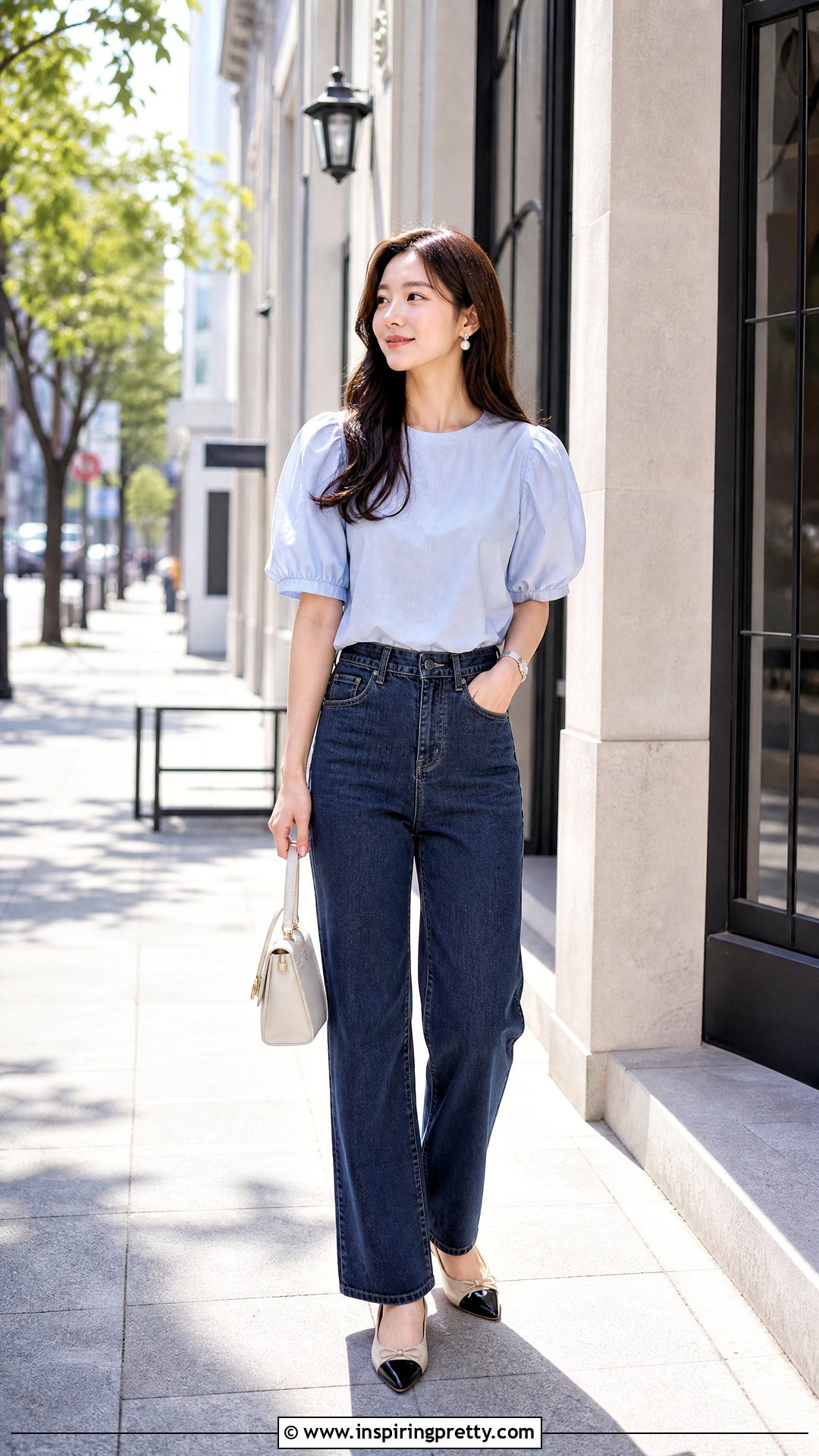 Puff Sleeve Blouse Outfit - 50 korean tops for women