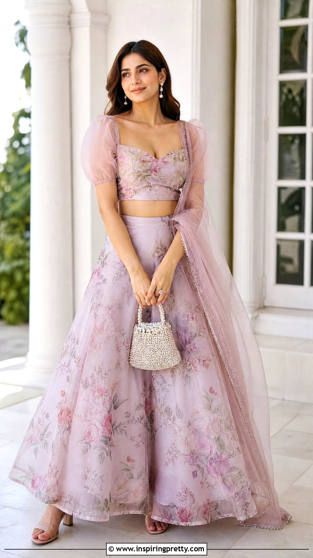 Puff Sleeve Crop Top Lehenga - 50 crop top lehenga designs