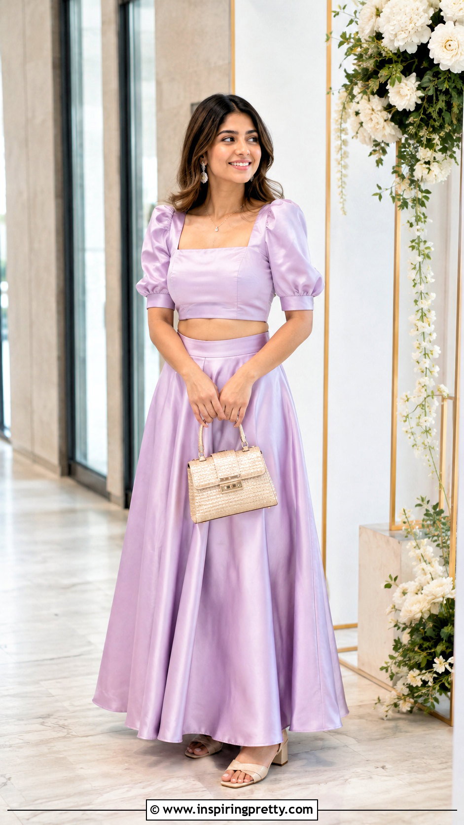 Puff Sleeve Crop Top Lehenga - 50 Modern Lehenga Designs Crop Tops outfit ideas