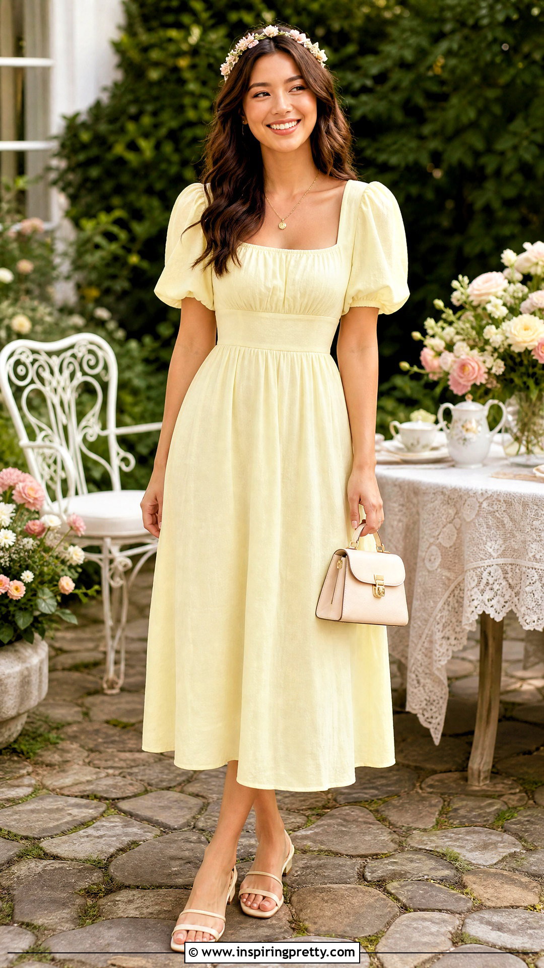 Puff Sleeve Dress Tea Party Outfit - 25 tea party top outfit ideas