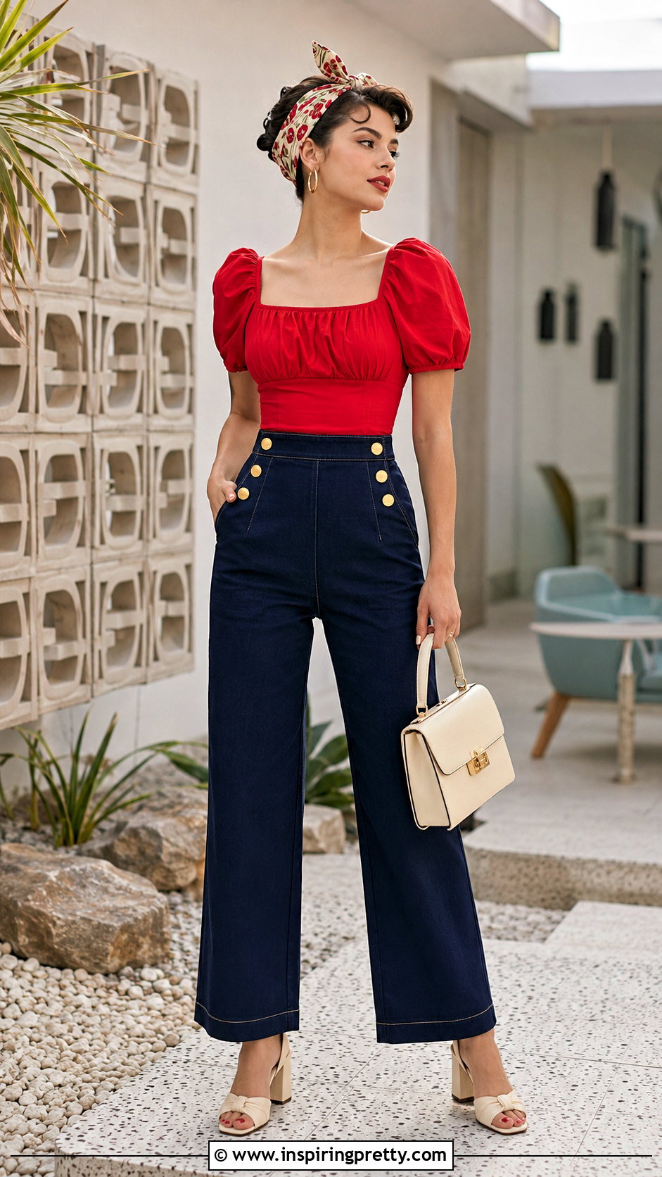 Puff Sleeve Rockabilly Top - 25 Rockabilly Tops For Women