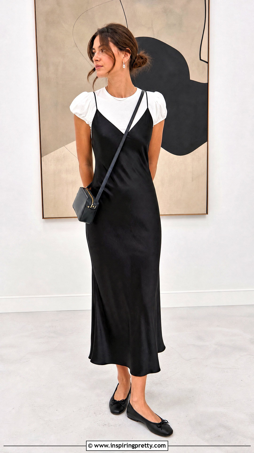 Puff Sleeve Top Under A Slip Dress - how to wear puff sleeve top (25 ways)