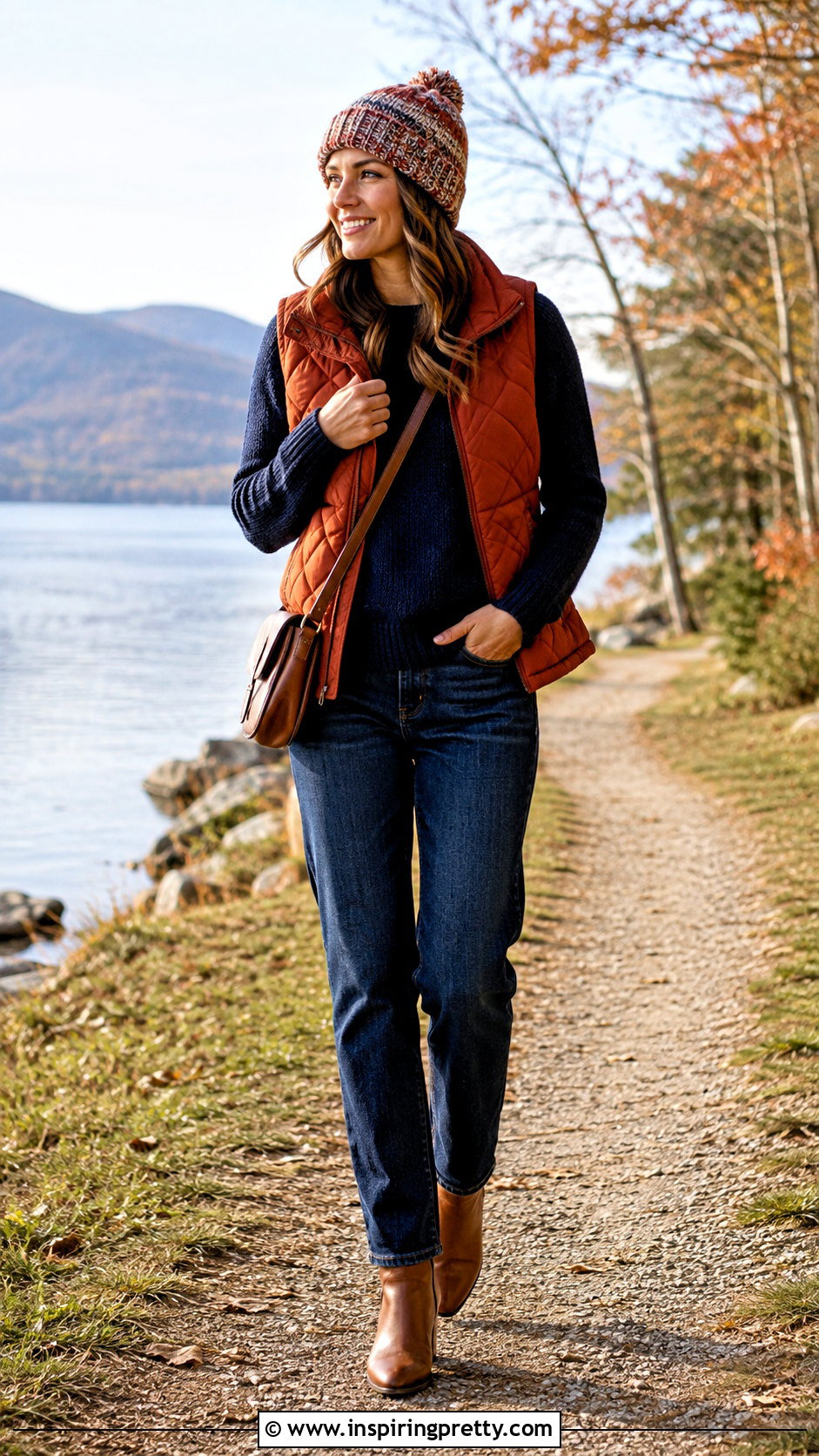 Puffer Vest Sweater And Jeans Layering Outfit - 50 top layering ideas