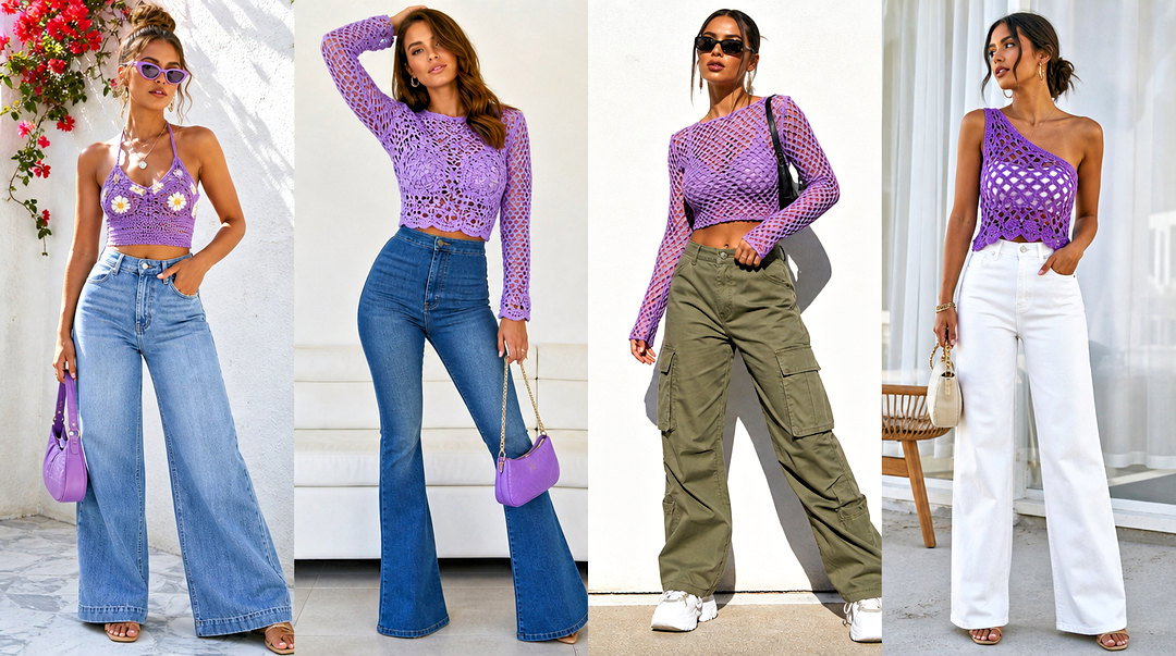 20 Purple Crochet Top Design Ideas for Fresh Summer Looks