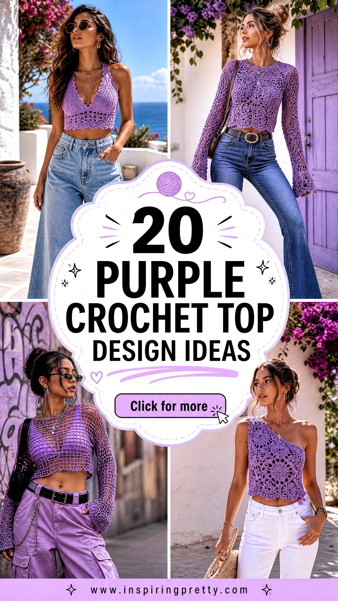 20 Purple Crochet Top Design Ideas for Fresh Summer Looks - 20 Purple Crochet Top Design Ideas for Fresh Summer Looks