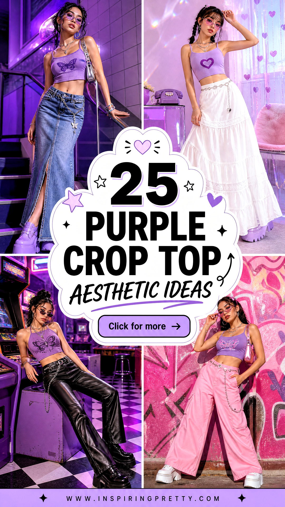 25 Purple Crop Top Aesthetic Ideas for Dreamy Y2K Style - 25 Purple Crop Top Aesthetic Ideas for Dreamy Y2K Style