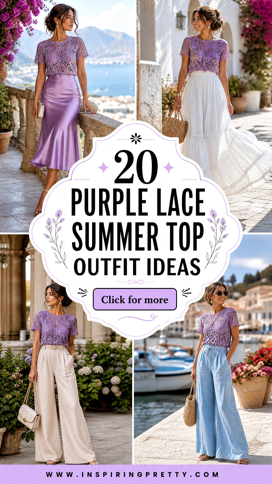 20 Purple Lace Summer Top Outfit Ideas for Romantic Looks - 20 Purple Lace Summer Top Outfit Ideas for Romantic Looks