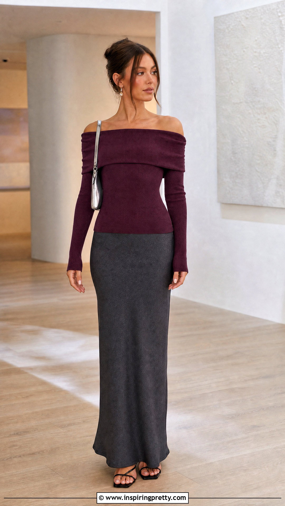 Purple Off Shoulder Top With Maxi Skirt - 25 Urban Outfitters Purple Tops