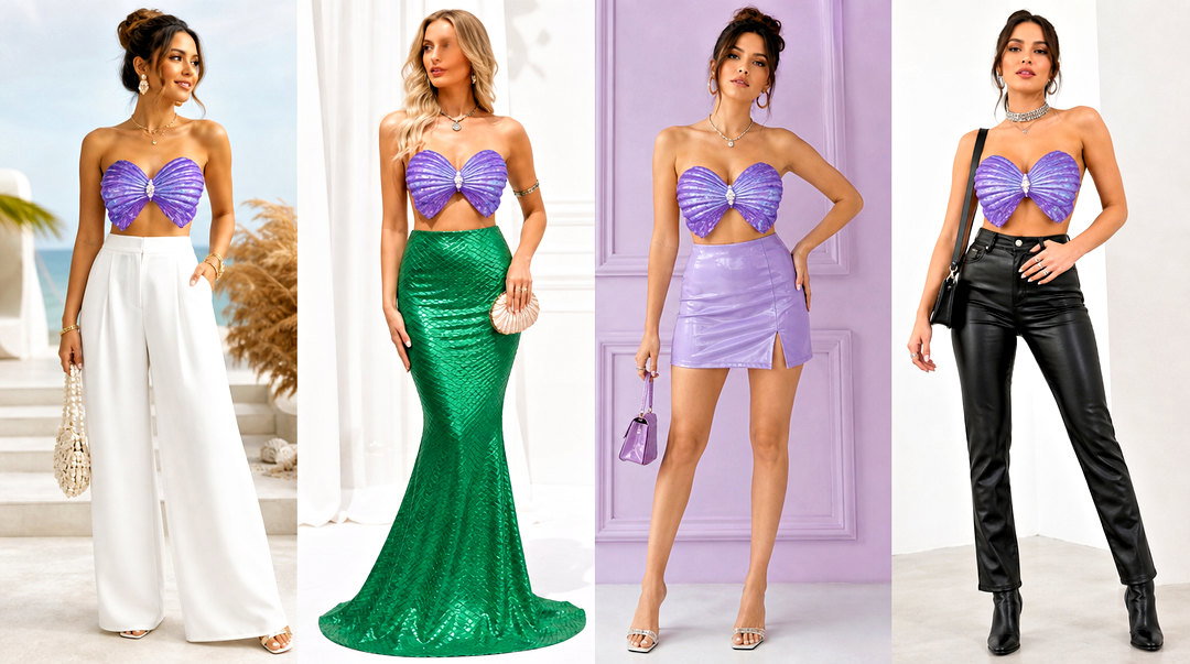25 Purple Seashell Top Outfit Ideas for Dreamy Mermaid Style