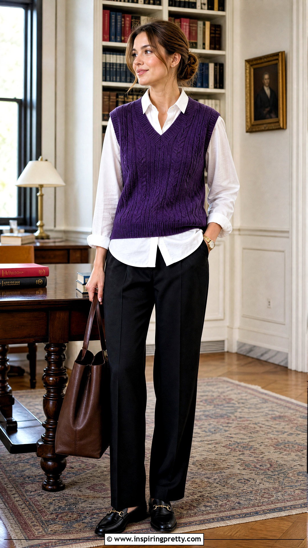 Purple Sweater Vest With Button Down Shirt - 25 Urban Outfitters Purple Tops