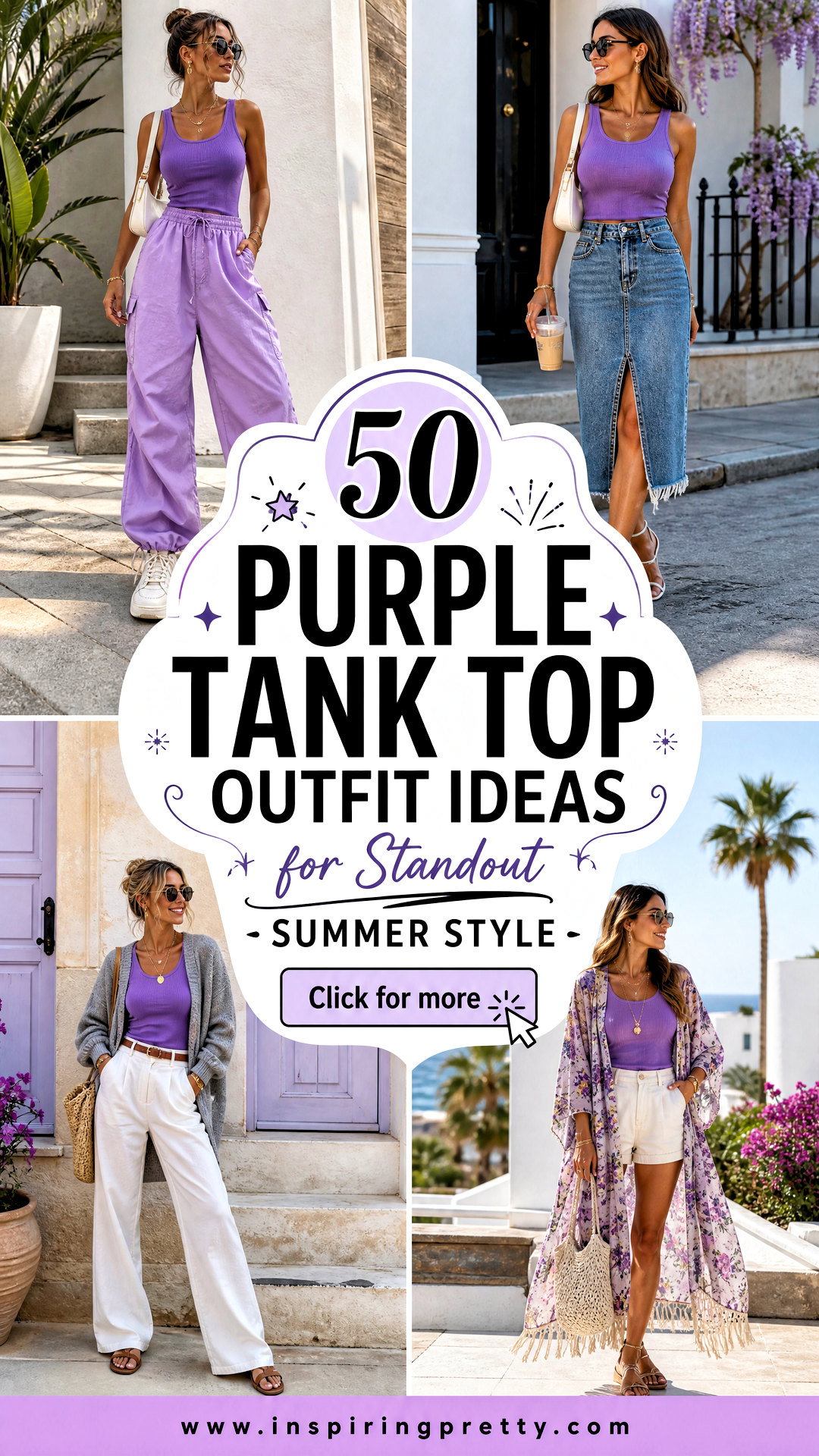 50 Purple Tank Top Outfit Ideas for Standout Summer Style - 50 Purple Tank Top Outfit Ideas for Standout Summer Style