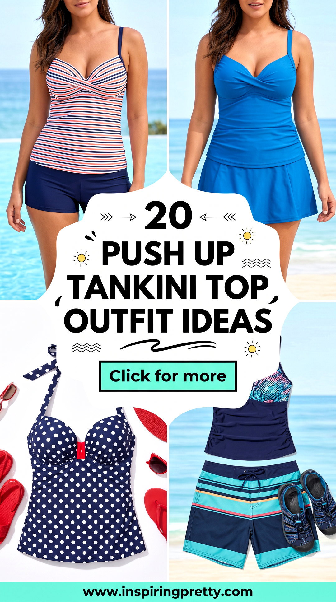 20 Push Up Tankini Top Outfit Ideas for Confident Style - 20 Push Up Tankini Top Outfit Ideas for Confident Style