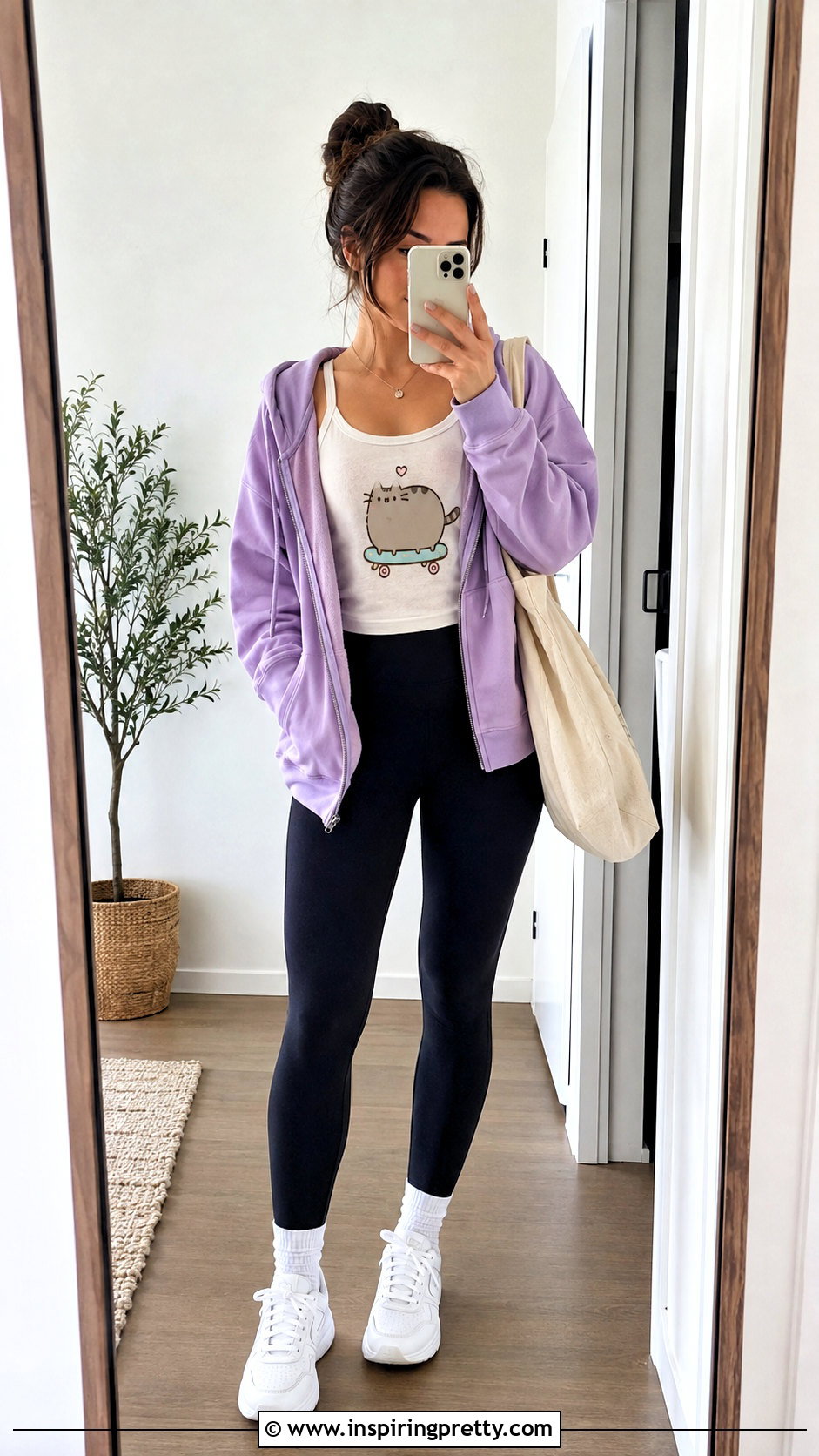Pusheen Tank Top With Leggings And Hoodie Outfit - 25 pusheen tank top outfit ideas