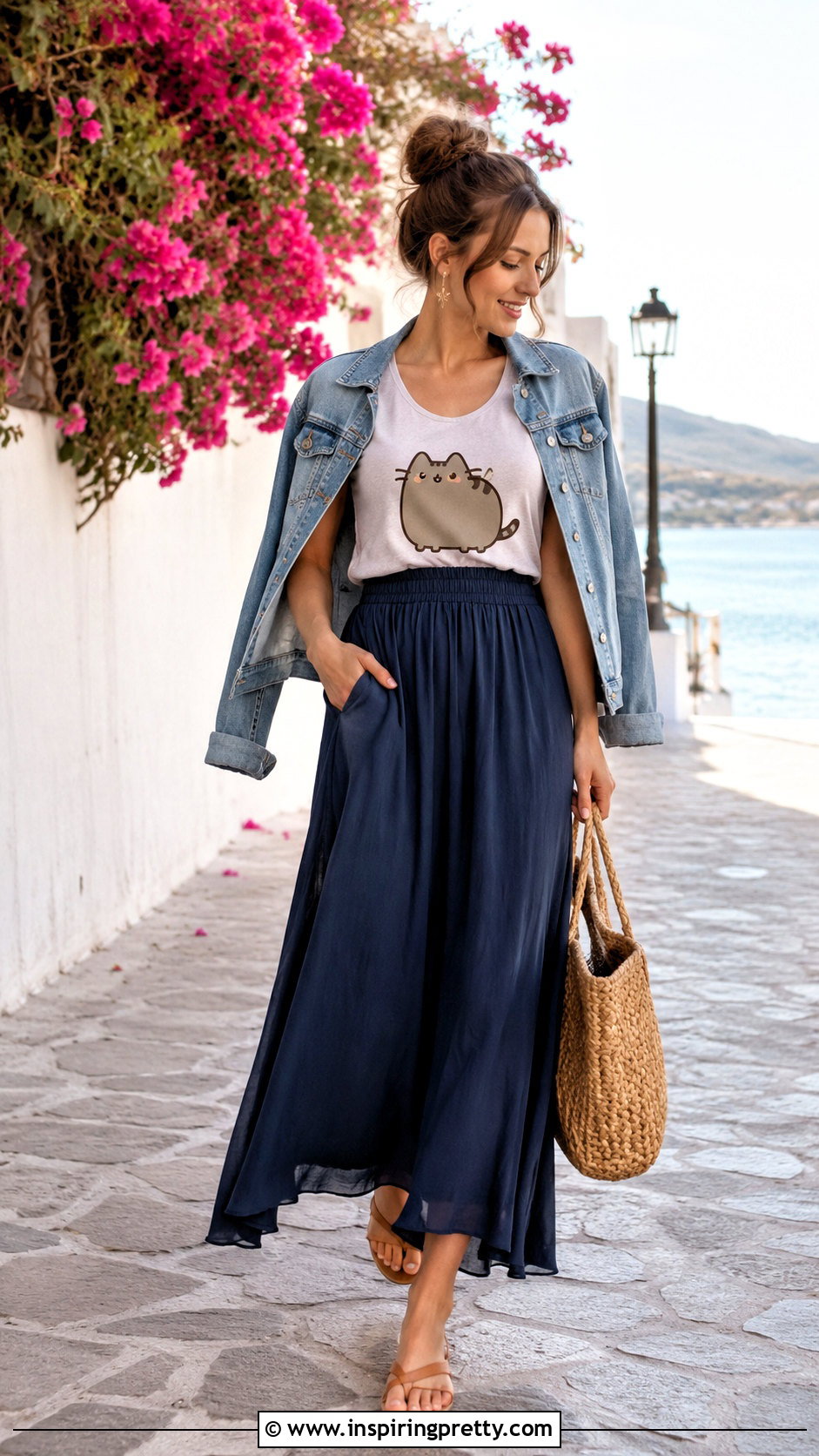 Pusheen Tank Top With Maxi Skirt Outfit - 25 pusheen tank top outfit ideas