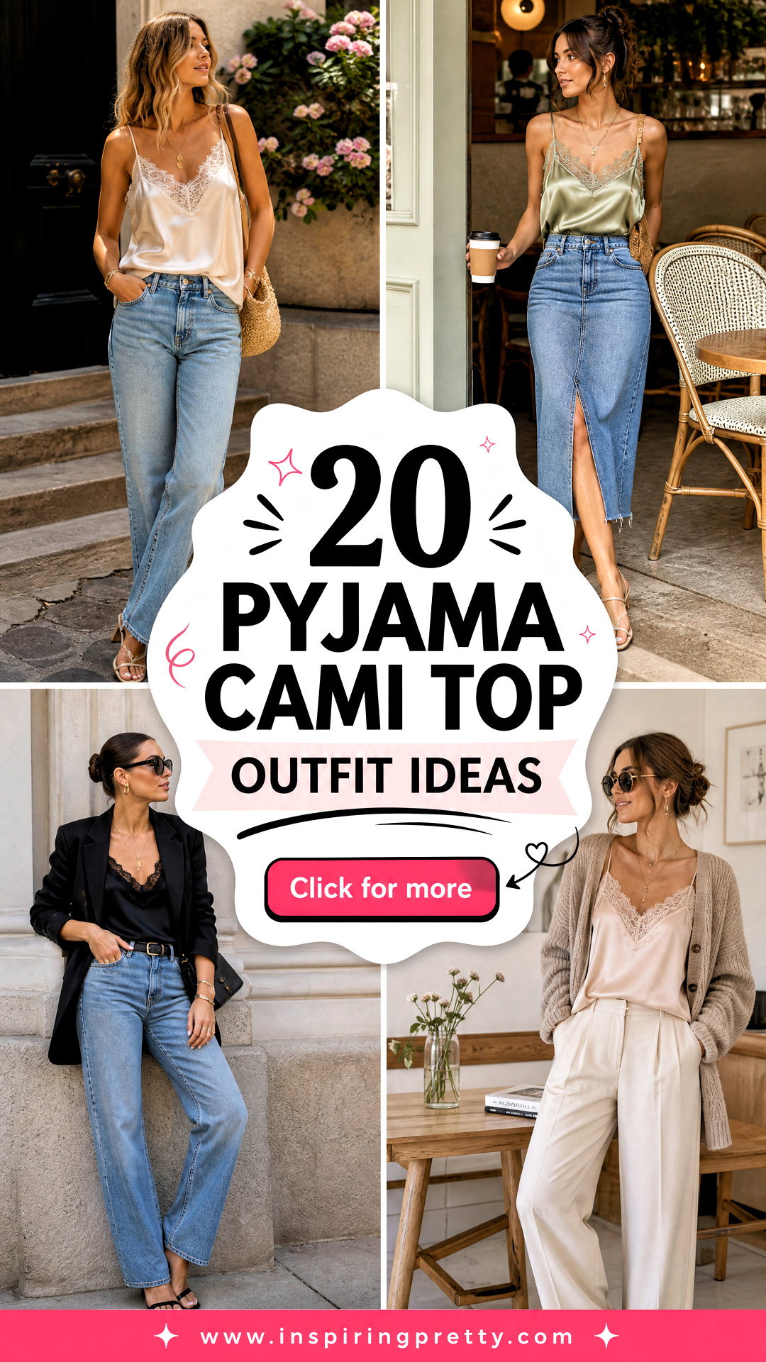 20 Pyjama Cami Top Outfit Ideas for Cozy Summer Style - 20 Pyjama Cami Top Outfit Ideas for Cozy Summer Style
