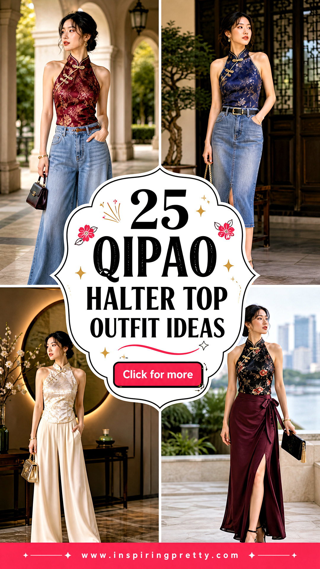 25 Qipao Halter Top Outfit Ideas for Elegant Event Style - 25 Qipao Halter Top Outfit Ideas for Elegant Event Style