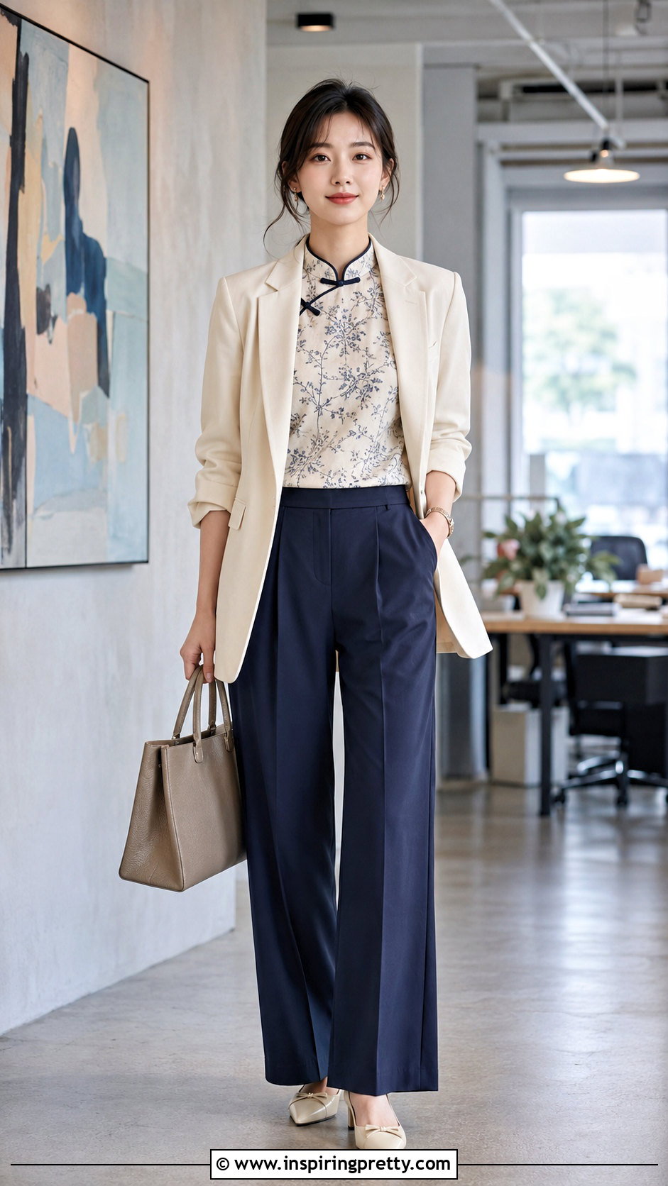 Qipao Top Business Casual Outfit - 50 qipao top outfit ideas