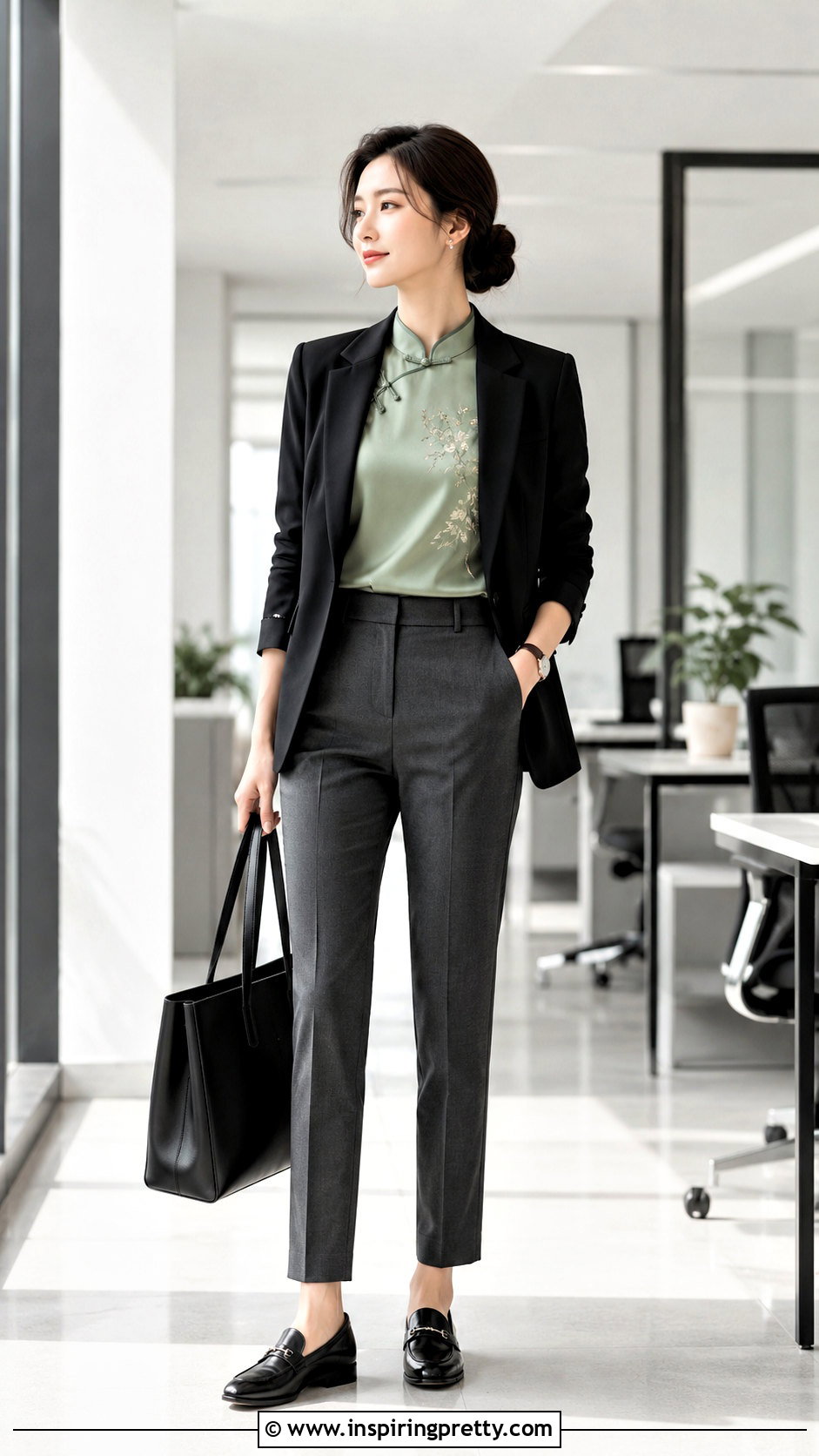 Qipao Top Office Outfit - 50 qipao top outfit ideas
