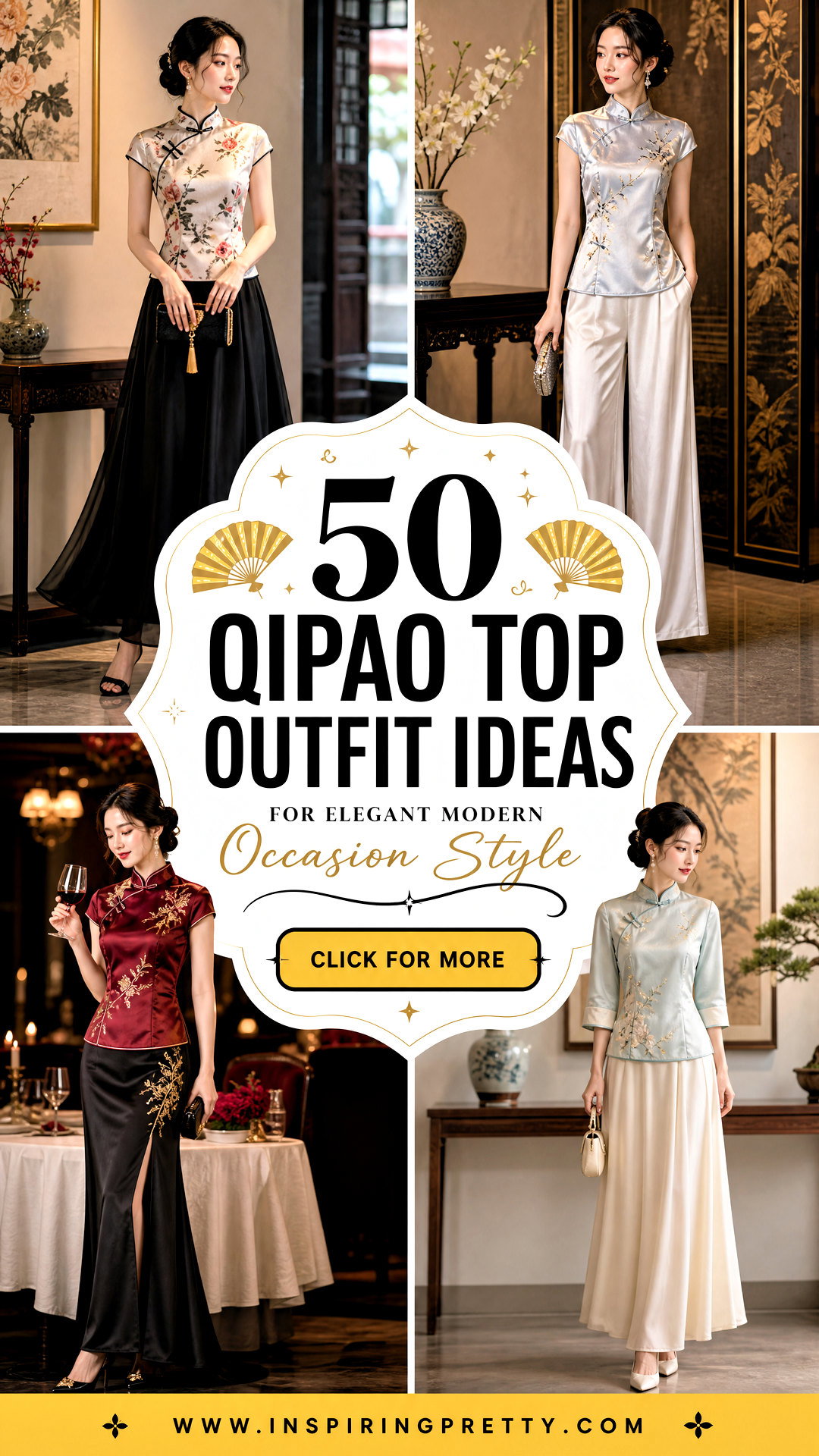 50 Qipao Top Outfit Ideas for Elegant Modern Occasion Style - 50 Qipao Top Outfit Ideas for Elegant Modern Occasion Style