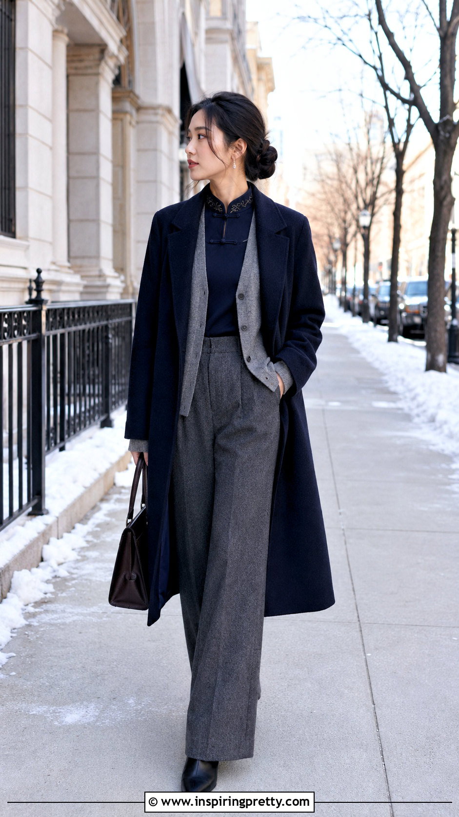 Qipao Top Winter Layered Outfit - 50 qipao top outfit ideas