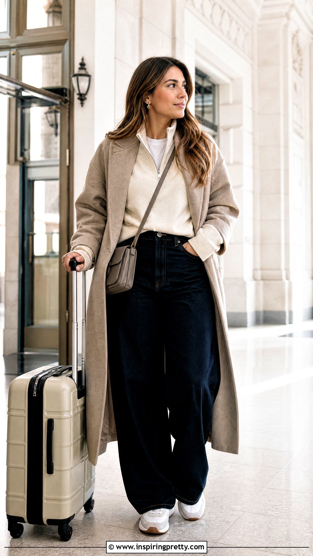 Quarter Zip Sweater With Wide Leg Jeans - 50 tops for wide leg jeans