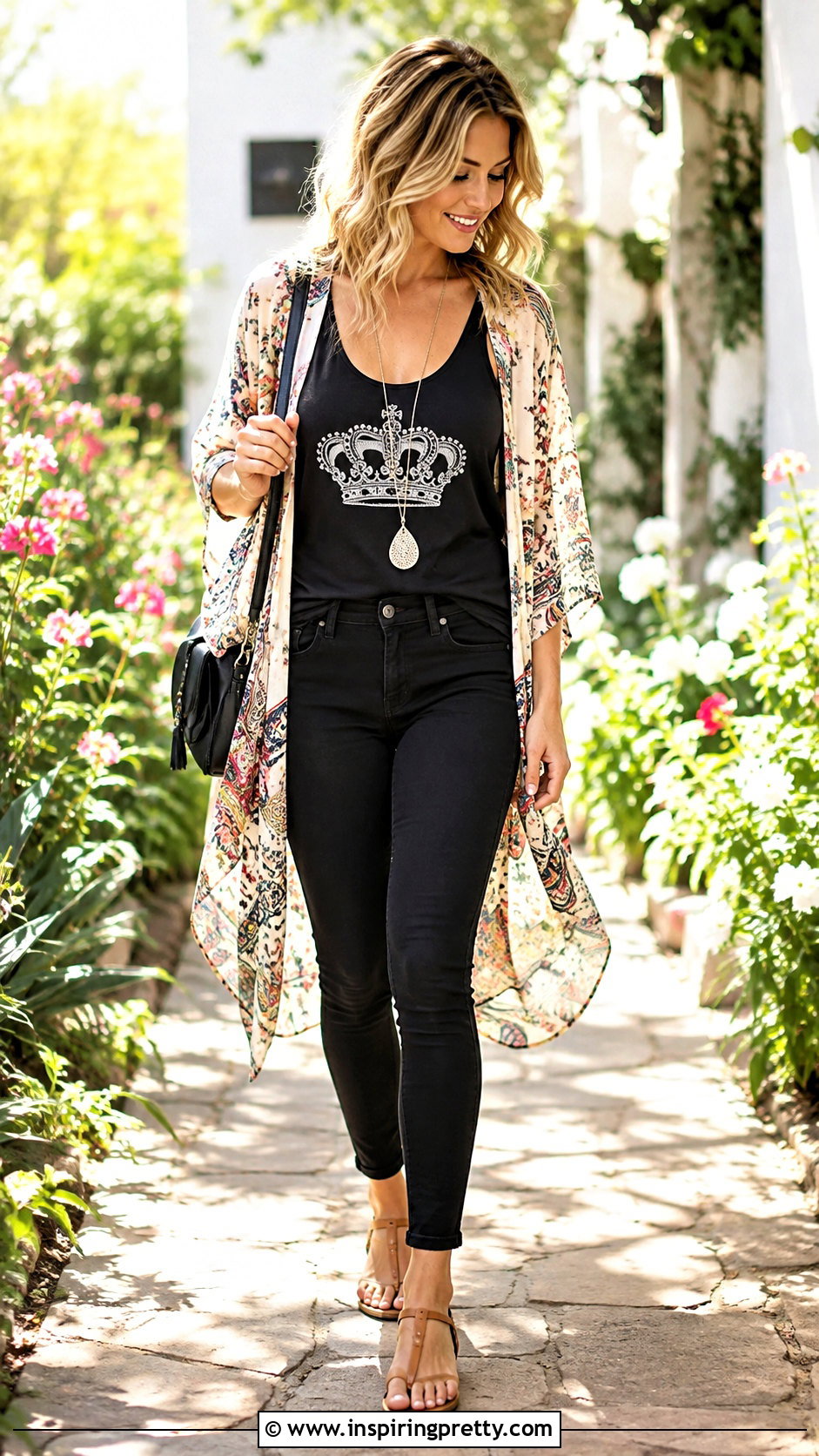 Queen Tank Top With A Kimono And Jeans - 25 queen tank top outfit ideas