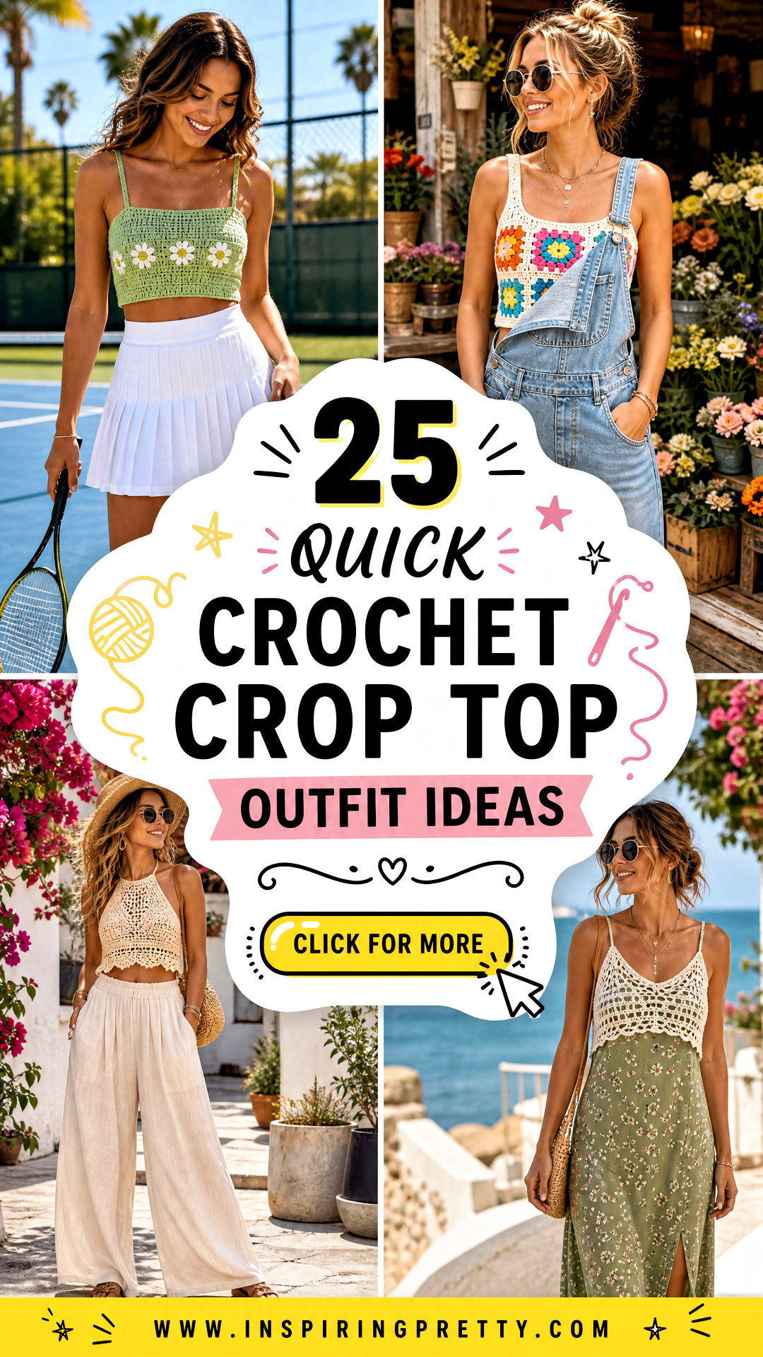 25 Quick Crochet Crop Top Outfit Ideas for Trendy DIY Style - 25 Quick Crochet Crop Top Outfit Ideas for Trendy DIY Style