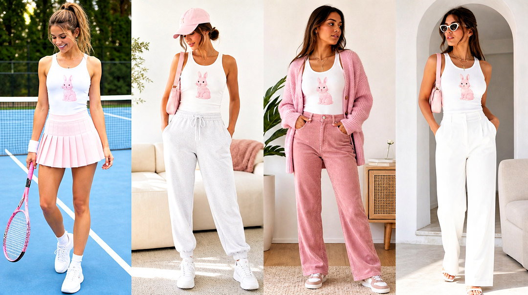 20 Rabbit Tank Top Outfit Ideas for Playful Casual Style