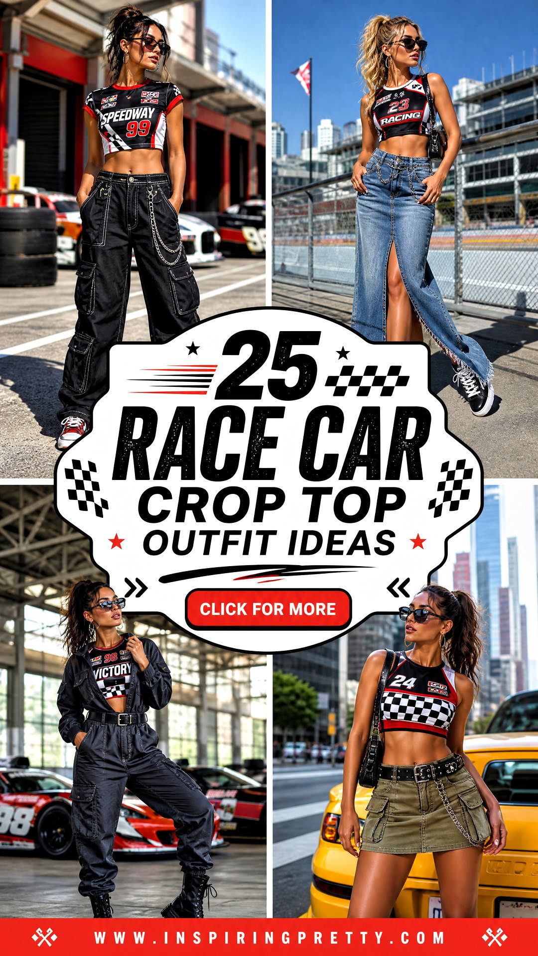 25 Race Car Crop Top Outfit Ideas for High-Octane Style - 25 Race Car Crop Top Outfit Ideas for High-Octane Style