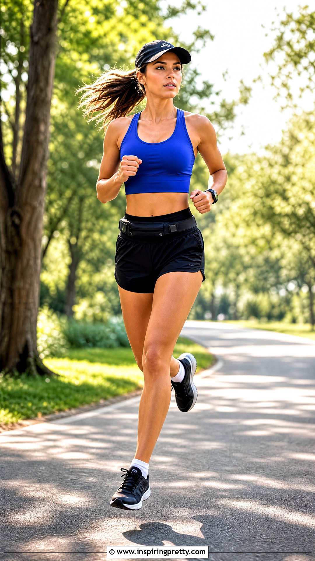 Racerback Crop Workout Top And Running Shorts Outfit - 25 crop workout top outfit ideas