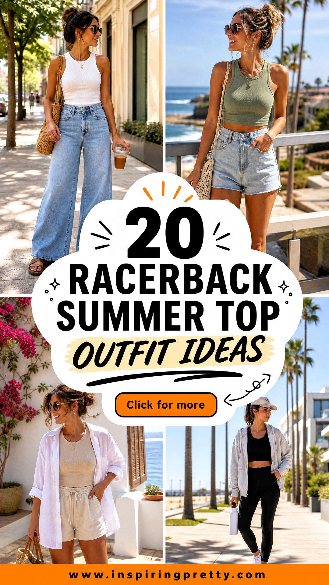 20 Racerback Summer Top Outfit Ideas for Effortless Style - 20 Racerback Summer Top Outfit Ideas for Effortless Style