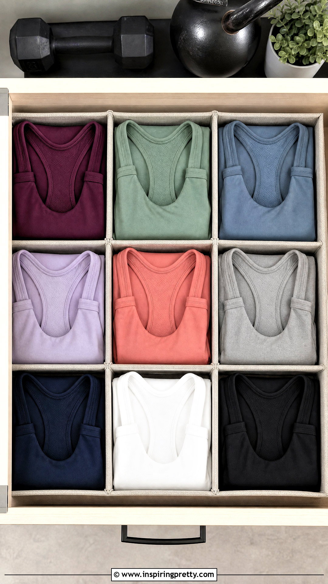 Racerback Tank Top Fold - how to fold tank tops for storage (20 ways)