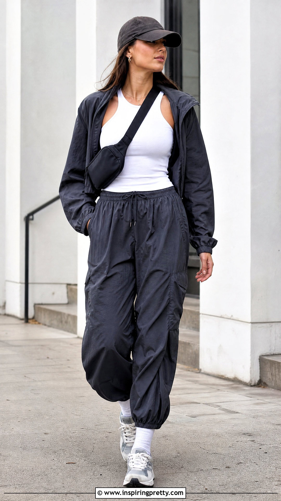 Racerback Tank Top With Parachute Pants - 50 tank top fits