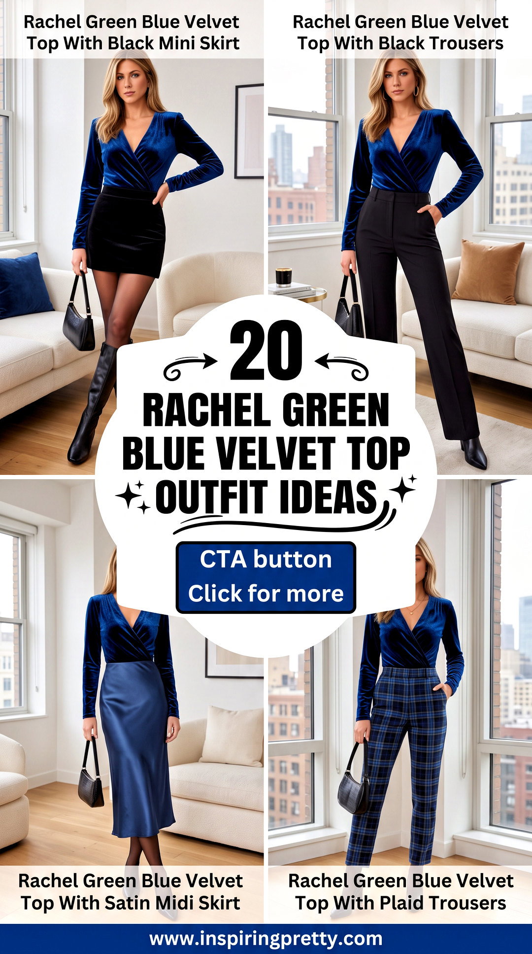 20 Rachel Green Blue Velvet Top Outfit Ideas to Recreate - 20 Rachel Green Blue Velvet Top Outfit Ideas to Recreate