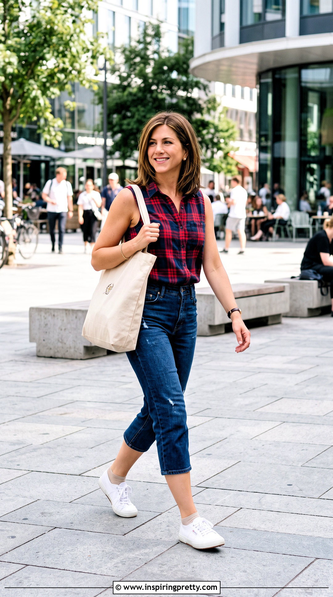 Rachel Green Plaid Shirt And Capri Pants Outfit - 20 rachel green usa top outfit ideas