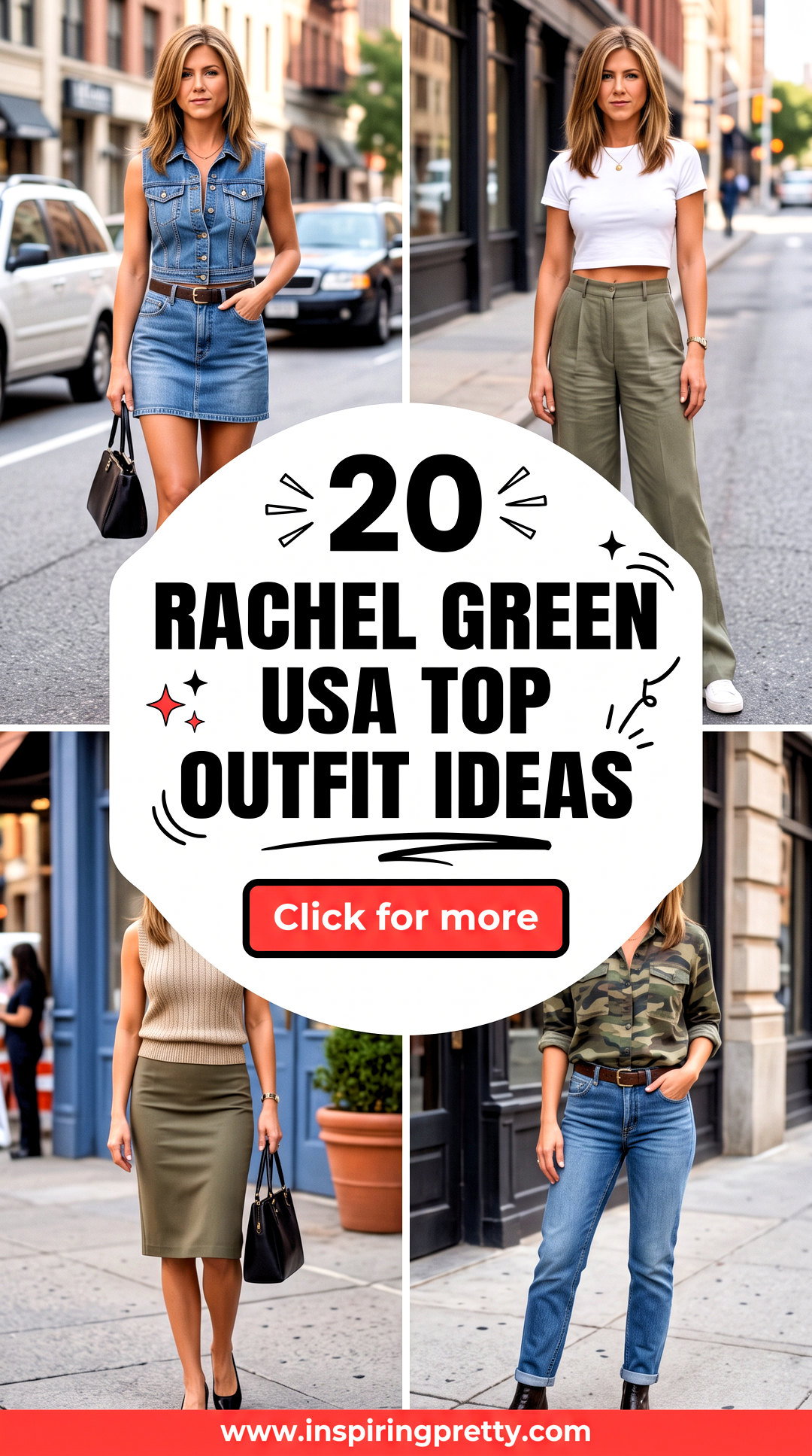20 Rachel Green USA Top Outfit Ideas for 90s Fan Style - 20 Rachel Green USA Top Outfit Ideas for ’90s Fan Style
