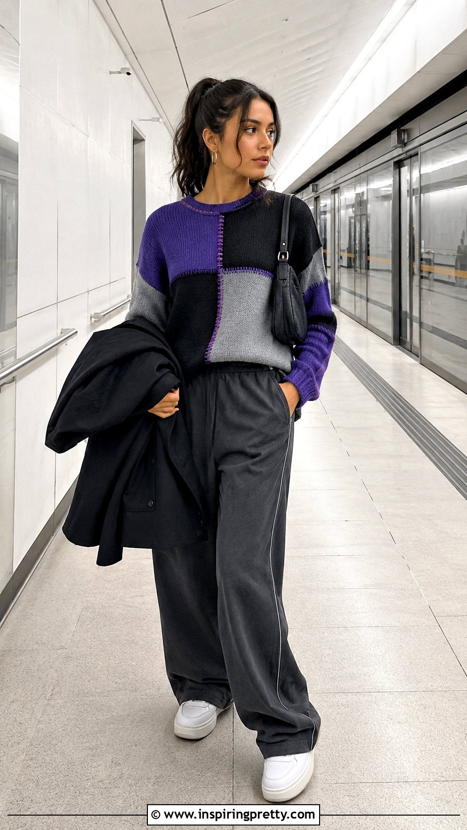 Ragged Priest Colorblock Knit With Track Pants - 20 Ragged Priest Top outfit ideas