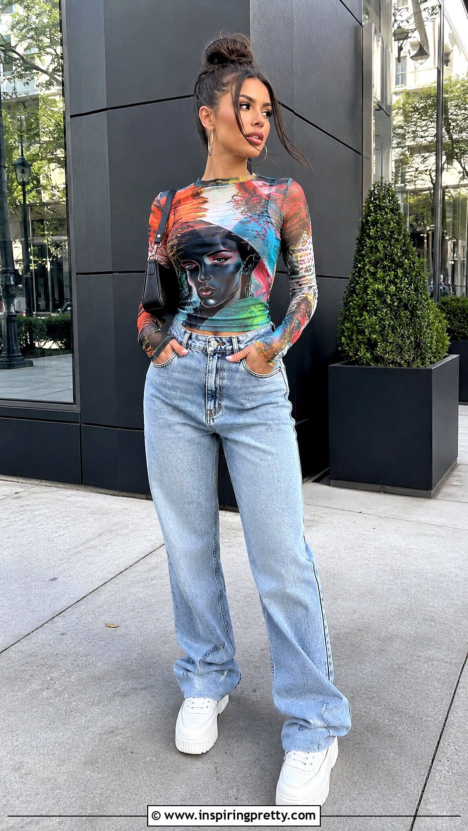 Ragged Priest Graphic Top With Baggy Jeans - 20 Ragged Priest Top outfit ideas