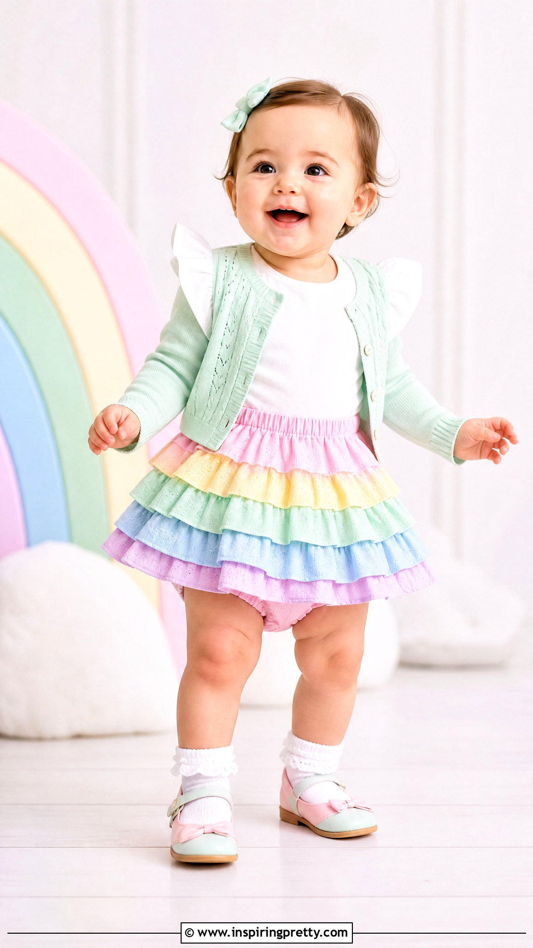 Rainbow Baby Skirt Top Set - 50 baby skirt top designs