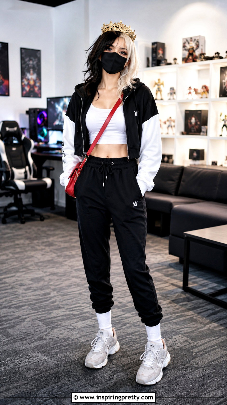 Ranboo Cropped Hoodie With Joggers - 20 ranboo in a crop top outfit ideas