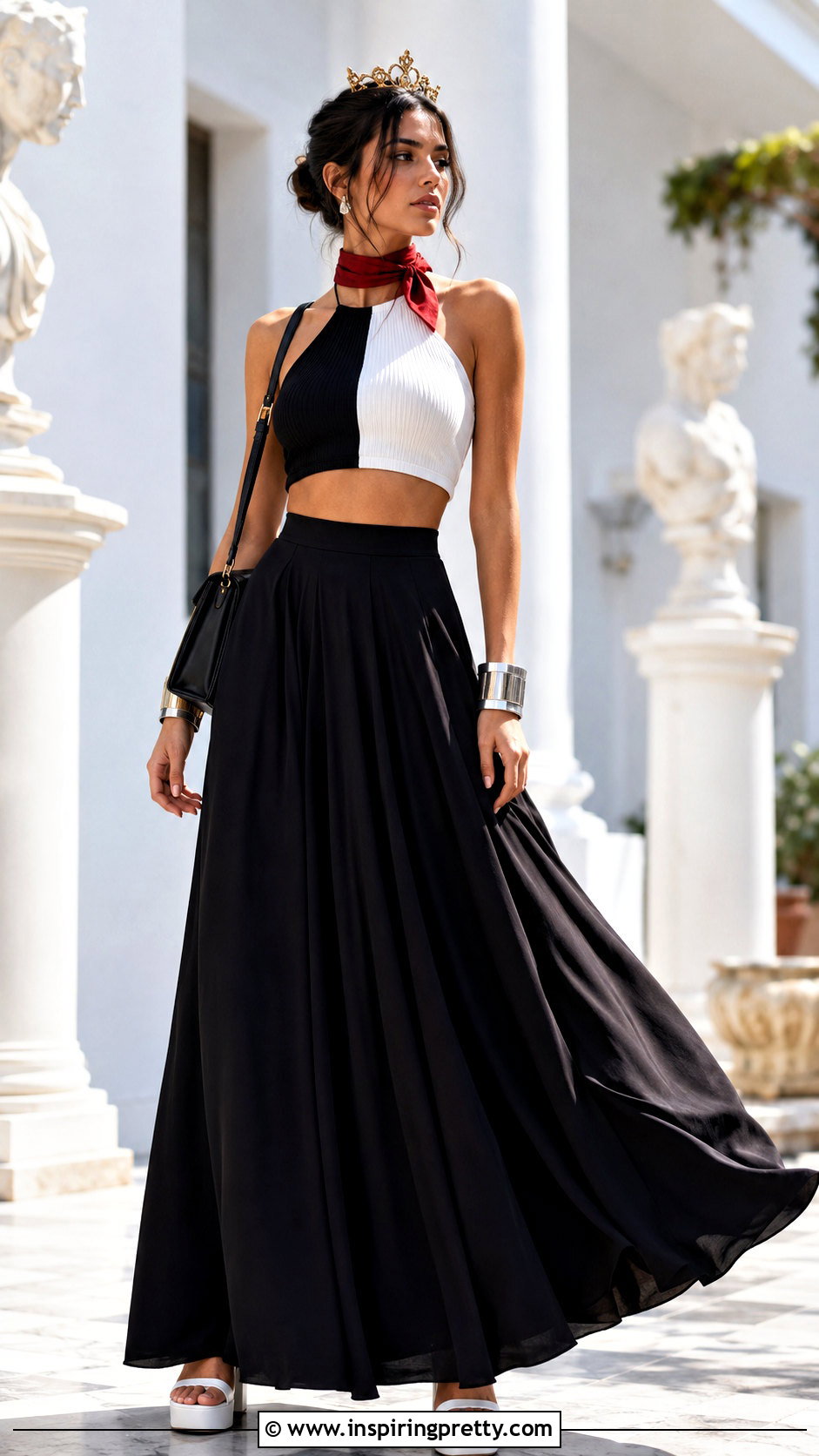 Ranboo Halter Crop Top With Maxi Skirt - 20 ranboo in a crop top outfit ideas