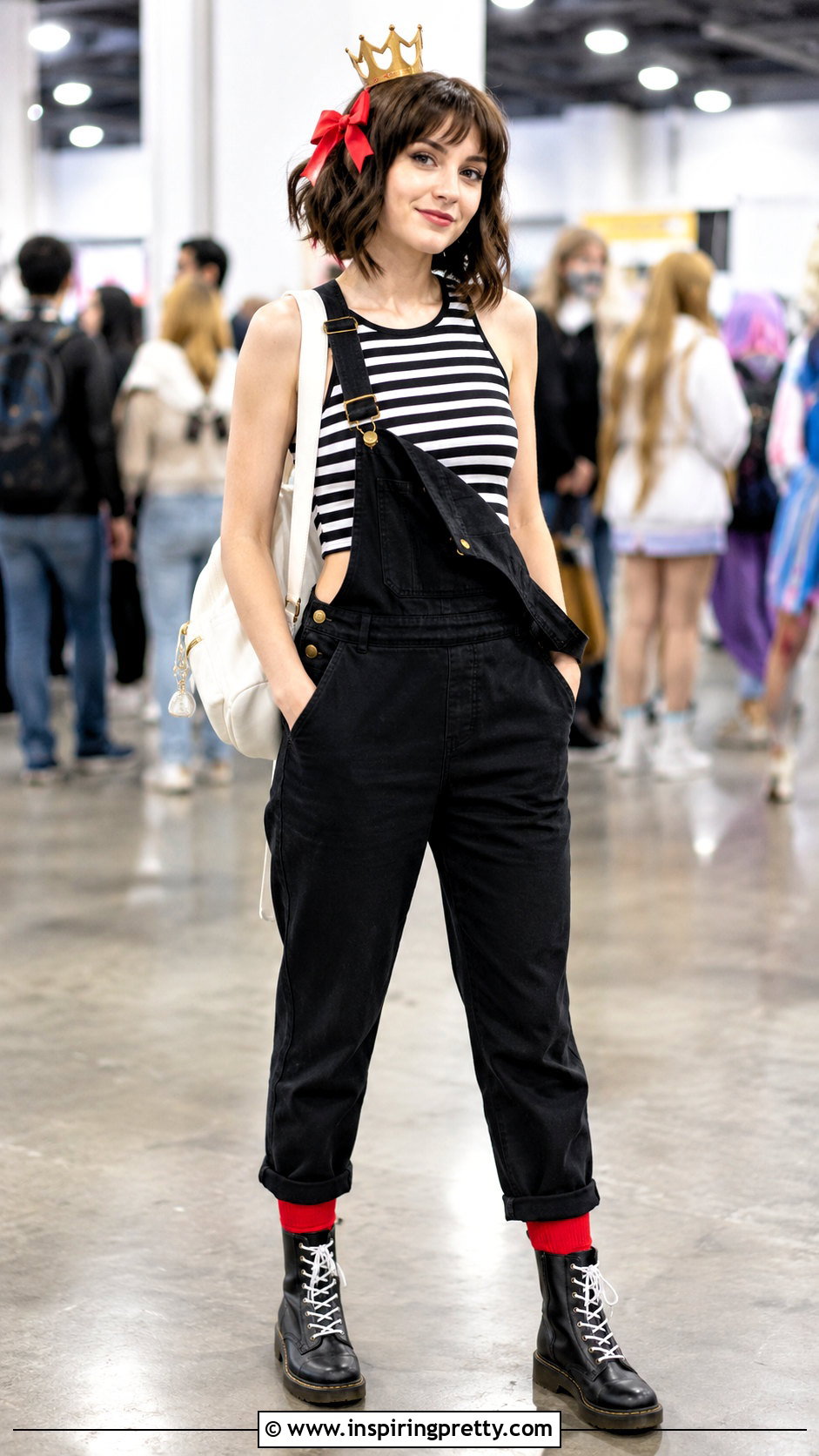 Ranboo Striped Crop Top With Overalls - 20 ranboo in a crop top outfit ideas