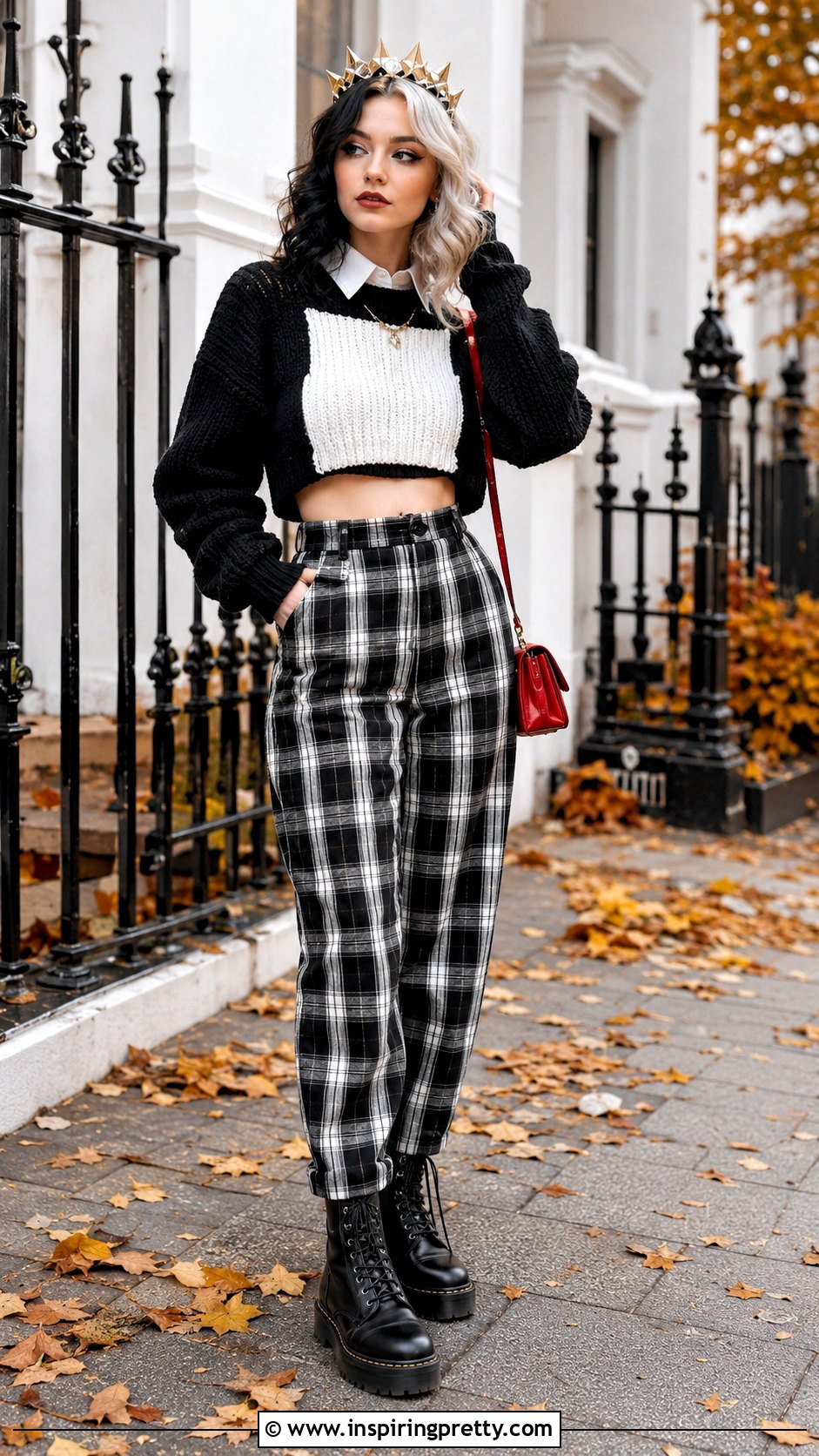 Ranboo Sweater Crop Top With Plaid Pants - 20 ranboo in a crop top outfit ideas