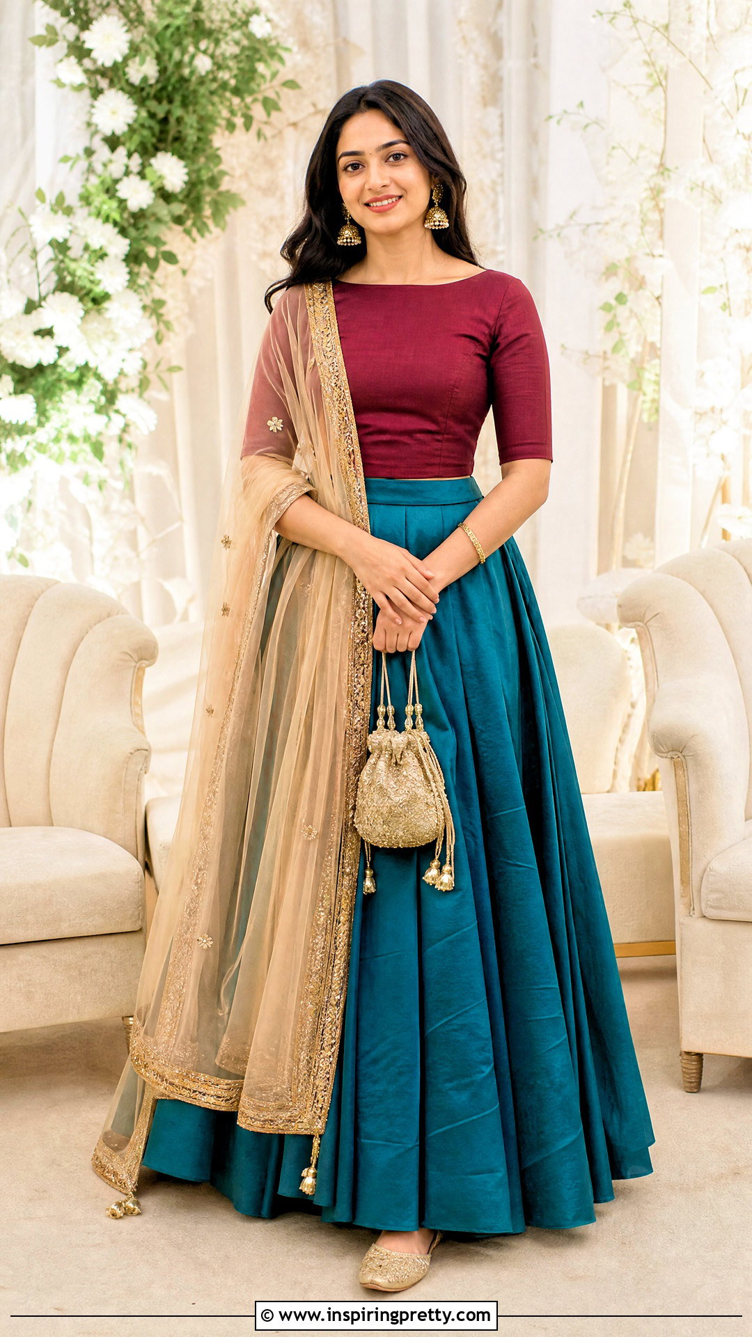 Raw Silk Skirt With Boat Neck Top - 50 skirt top indian outfit traditional ideas