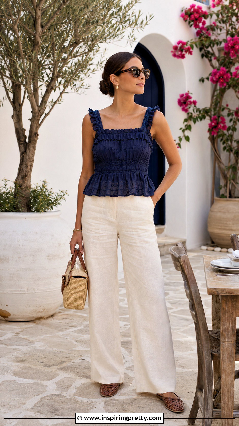 Rebecca Taylor Peplum Top With Linen Pants - 20 rebecca taylor peplum top outfit ideas