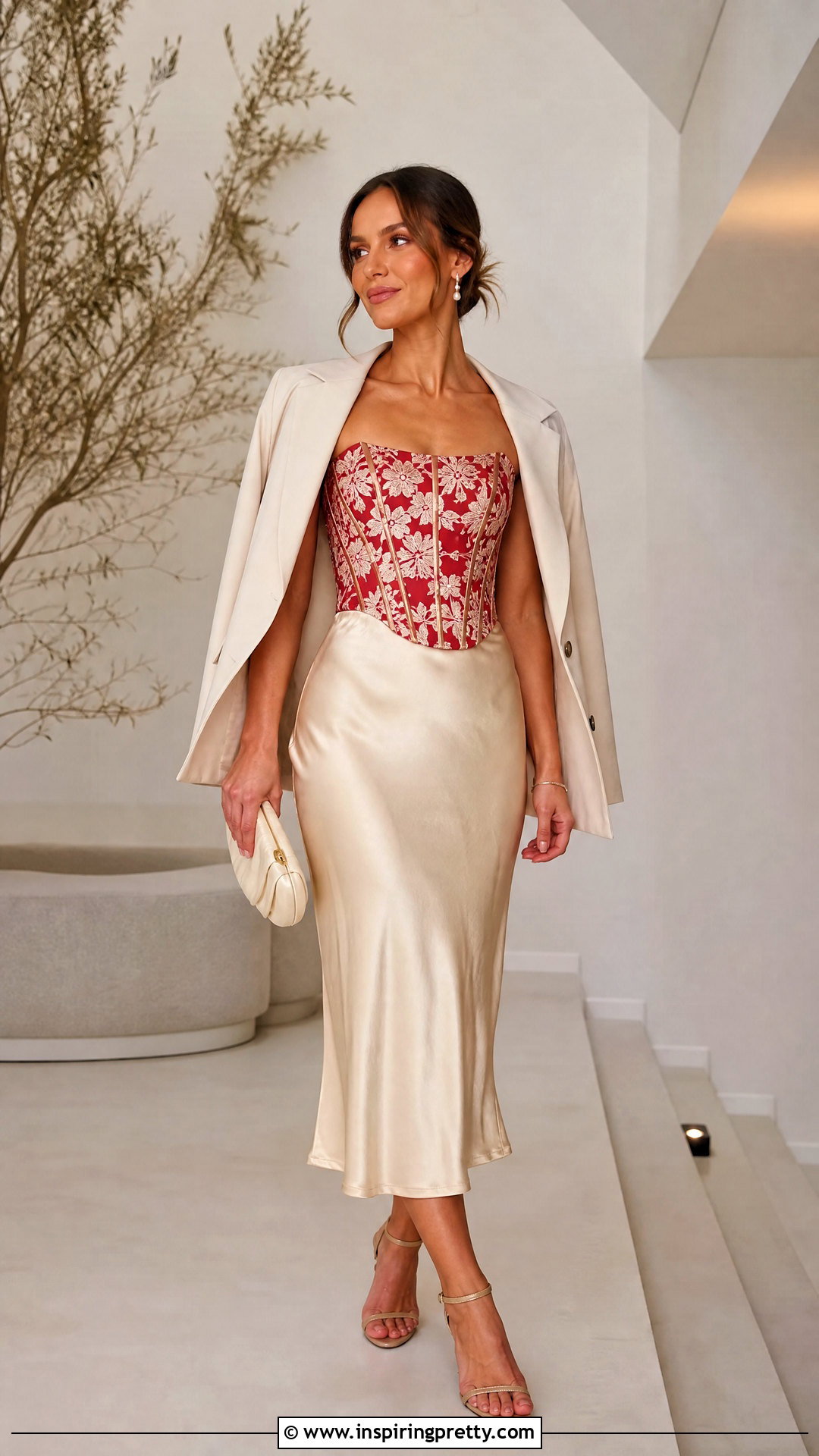 Red And White Corset Top With Satin Skirt - 25 Red And White Corset Top outfit ideas