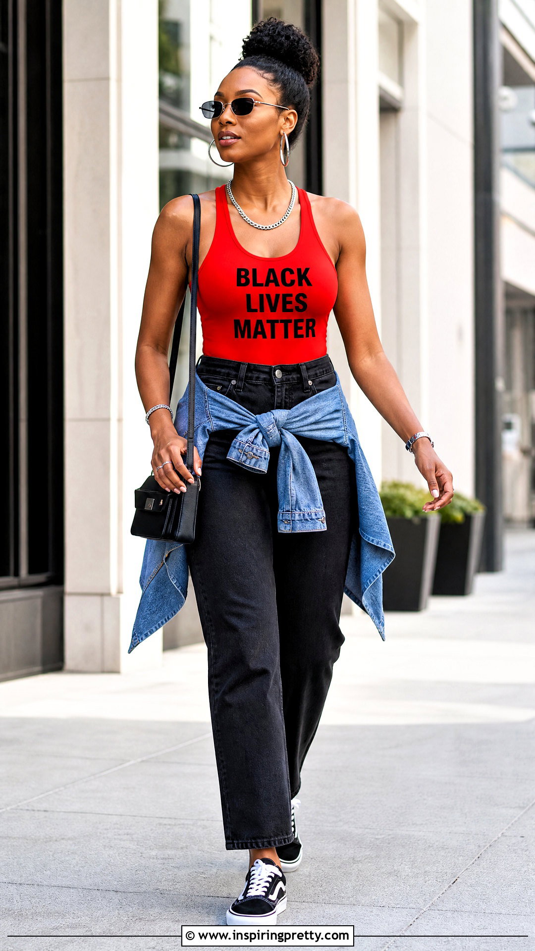 Red Black Lives Matter Tank With Black Jeans - 20 black lives matter tank tops