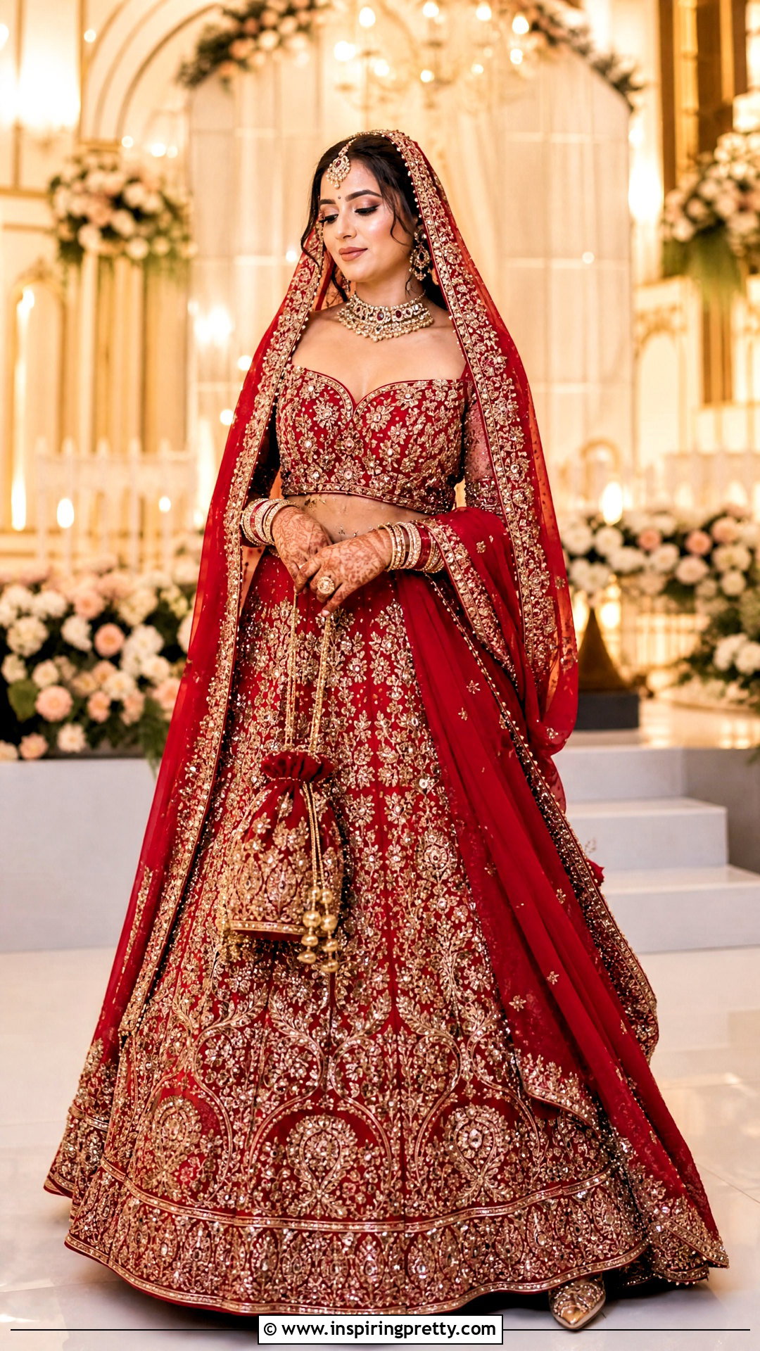 Red Bridal Crop Top Lehenga - 50 lehenga blouse designs crop tops outfit ideas