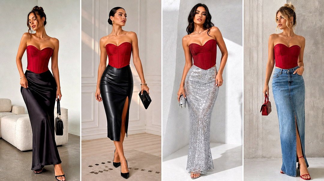 20 Red Bustier Corset Top Outfit Ideas for Chic Date Nights